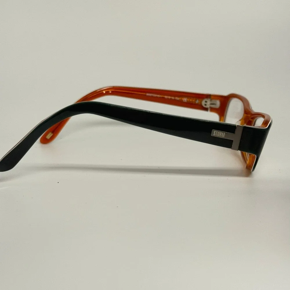 Storm Couture 9OSTC010-1 Green Amber Rectangular Eyeglasses 52-18-135
